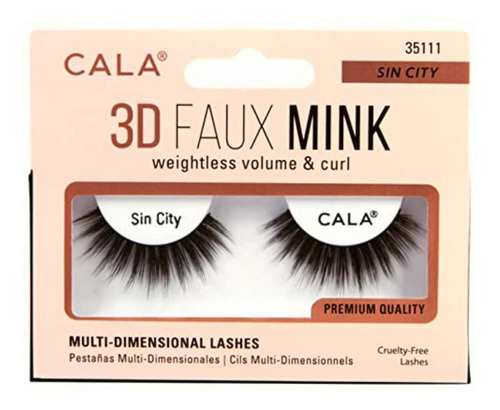 Cala 3d Faux Mink Pestañas Postizas Ultraligeras Y