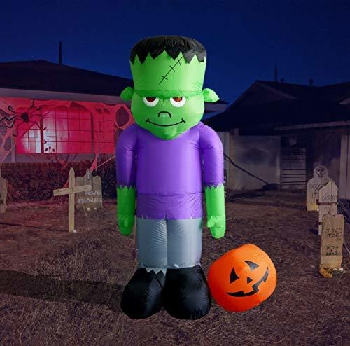 Adorno Iluminado De Halloween Inflable Frankensteins