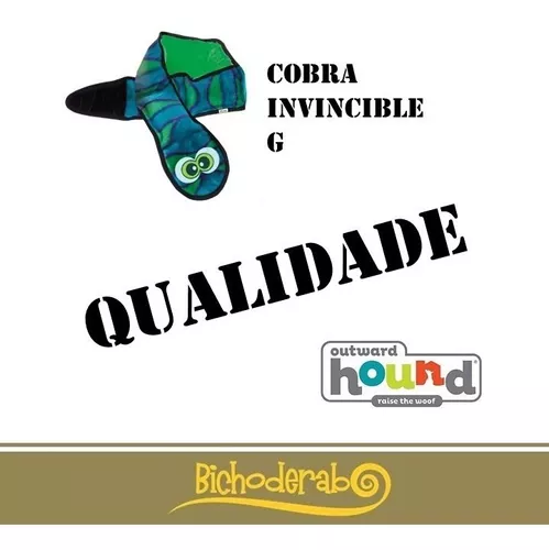 Brinquedo Outward Hound Invincibles Cobra Azul e Verde