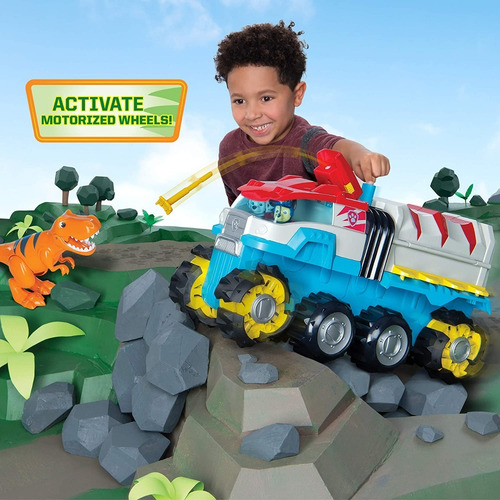 Imagen 9 de 10 de Paw Patrol Dino Rescue Patroller Carro Motorizado Chase Rex
