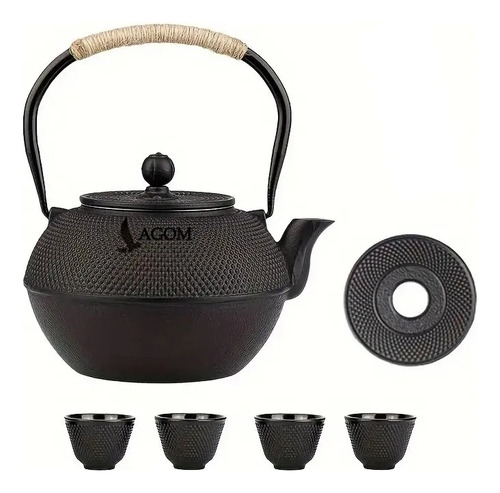 Lagom Teteras Y Hervidores De Estilo Japonés De 1200 Ml Con 4 Tazas Infusor Y Hierro Fundido Colador Modelado Para La Oficina En El Hogar Tetera O Decoración De Té De Yoga Etera