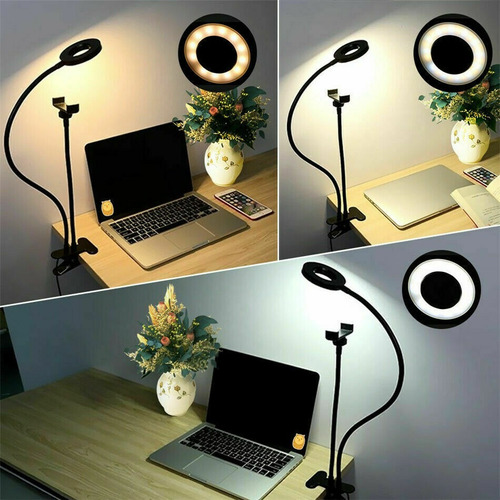 Led Selfie Anillo De Luz Teléfono Soporte Flexible Lámpara V