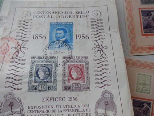 Lote Estampilla Dia Emision Argentin Antigua Corrientes (Usado)