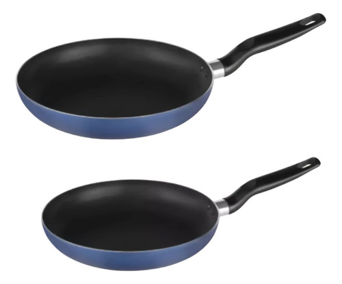 Juego 2 Sartenes Tfal Antiadherente 20 Y 24cm Azul