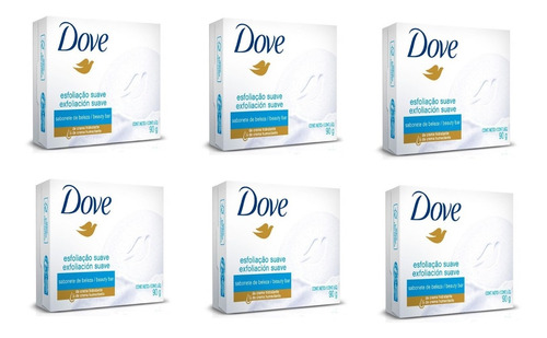 Jabón En Barra Exfoliación Suave Dove 90grs - Pack X6u