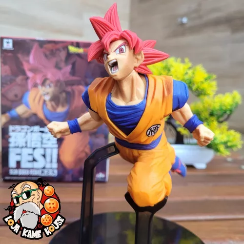 Boneco Dragon Ball Super Goku Super Saiyajin God Goku FES Banpresto