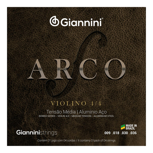 Encordamento P/violino 4/4 Giannini - Geavva
