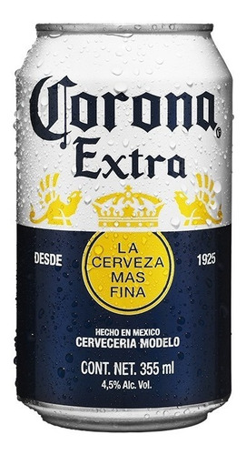 Cerveza Clara Corona Extra, 24 Latas De 355ml C/u | MercadoLibre