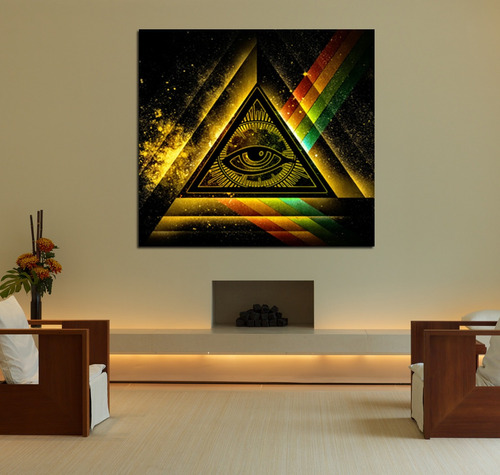 Vinilo Decorativo 30x30cm Illuminati Ojo Iluminados