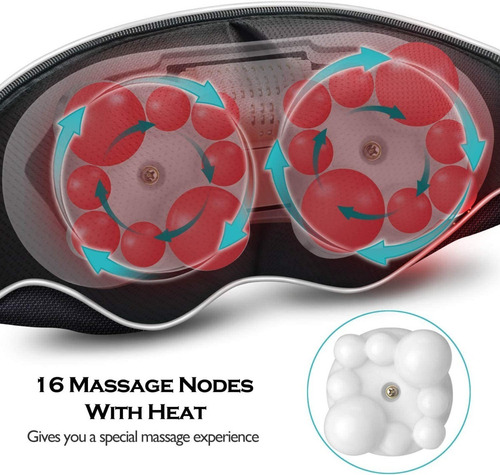 Imagen 2 de 4 de Masajeador Cervical Cuello Hombros Terapia Calor Shiatsu