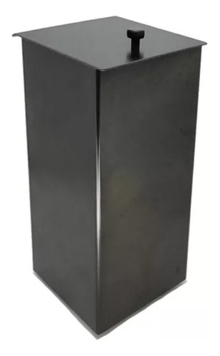 Cesta De Lixo Banheiro Quadrada Inox Grafite Padrão Docol Cor Grafite Fosco Docol