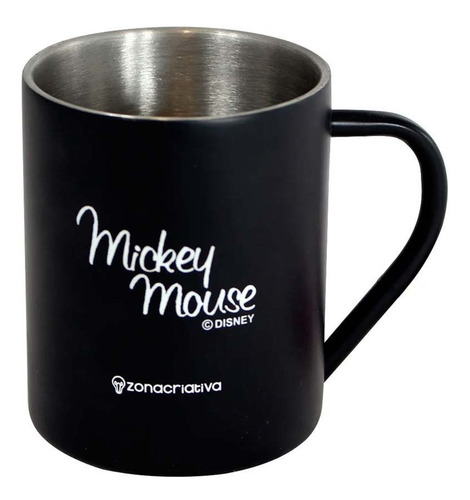Imagem 2 de 3 de Caneca De Aço 400ml Silhueta Mickey Mouse Disney Original