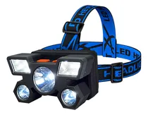 Comprar Linterna Minero Led Vincha Cabeza 5 Leds Bateria Recargable Linterna Negro Luz Blanco