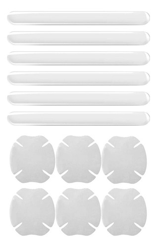 6x Manija De La Puerta Del Coche Copa Protectores Contra