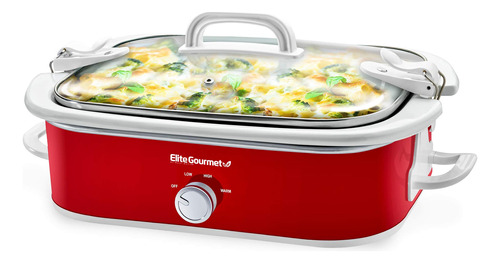 Elite Gourmet Mst-5240 Cazuela Crock Olla Coccion Lenta Tapa