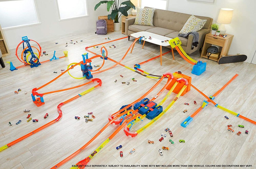Hot Wheels Track Builder Pack, Surtido De Piezas Curvas, Múl