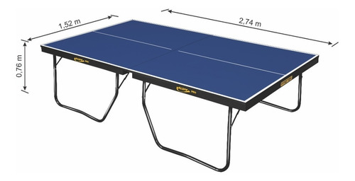 Imagem 5 de 5 de Mesa Oficial De Tenis De Mesa Com Rodízios