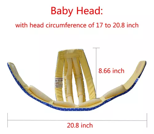  Huifen Casco de bebé, casco ajustable para niños, para aprender  a caminar, jugar al bebé, casco para gatear y caminar (azul) : Bebés