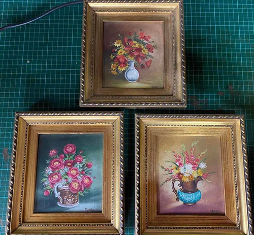 Cuadros Oleo Sobre Madera 20x22 Cm Con Marco