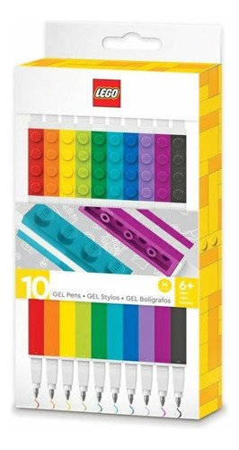 Lego Lapiceras De Gel Con Encastre X 10 Colores Le004 Lego