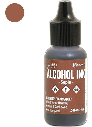 Pintura Al Alcohol Tim Holtz Sepia Tinta Arte Vidrio Papel