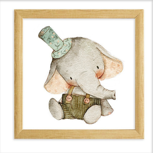 Cuadro Canvas Premium Animales Acuarela Bebe Gde Vibrant