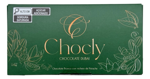Chocolate Dubai Chocly Relleno De Pistacho ( Ch. Blanco)