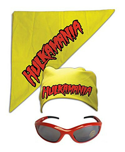 Disfraz Hulk Hogan Con Bandana Y Gafas -amarillo-rojo