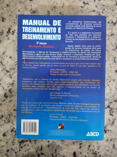 Livros Manual De Treinamento E Desenvolvimento Terceira Edição Atualizada E Ampliada Abtd Associação Brasileira De Treinamento E Desenvolvimento
