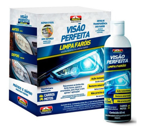 Limpa Farol Visão Perfeita 60 Ml Proauro Carro E Moto