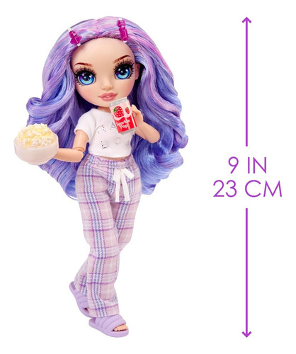 Muñecas Rainbow High Junior Pijama Party Violet 120360 Wabro
