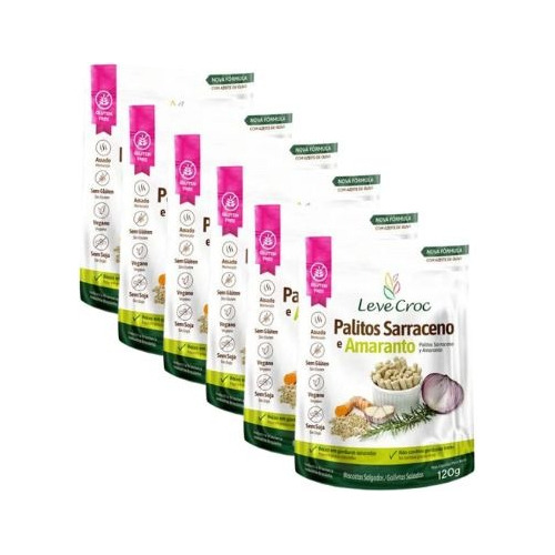 Kit 6 Unidades - Palitos Salgados Sarraceno E Amaranto 120g