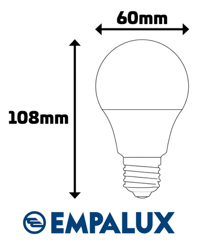 2 Lâmpadas Bulbo Led 9w 127v 2400k E27 Dimerizavel Al09122 Branco-quente
