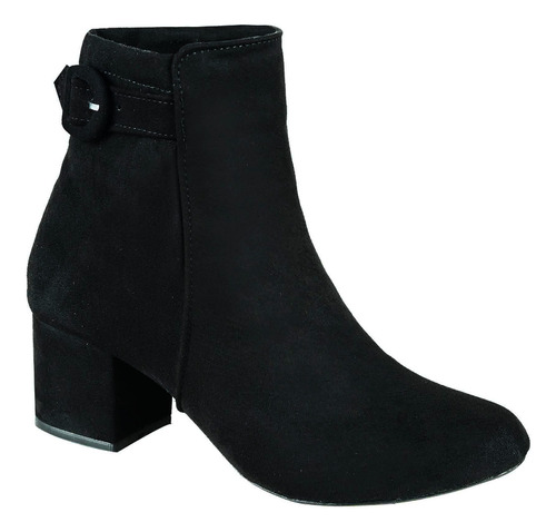 Botin Para Mujer Castalia Negro Gamuza 246-74