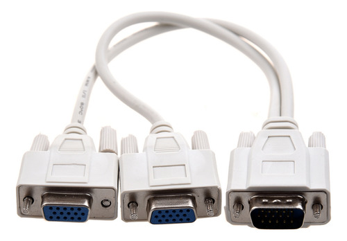 Nuevo Cable Divisor De 1 Pieza A 2 Monitores Para Vídeo Vga