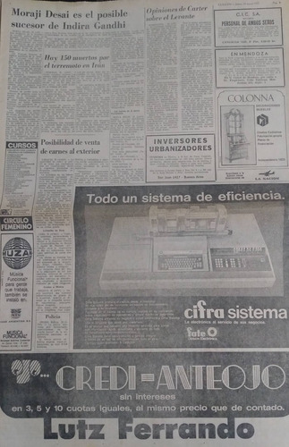 La Nacion 24/3/1977 A 1 Año Del Golpe De Estado 76,detalle (Usado)