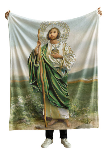 Cobija Frazada Varios Diseños Espiritualidad + Cuarzo Regalo San Judas Tadeo Frazada Ligera 110x160cm