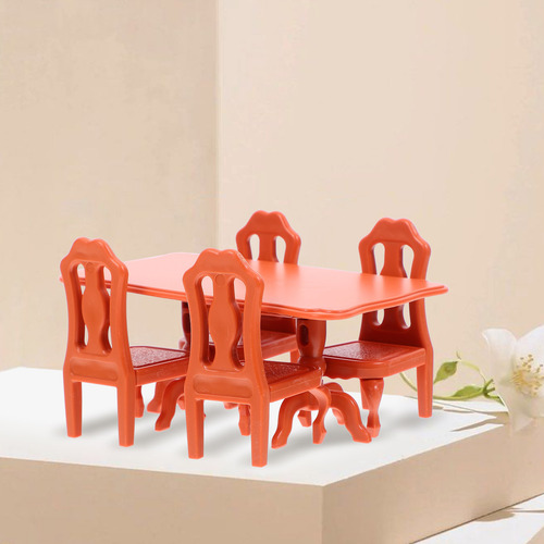 1 Juego De 5 Minimesas Y Sillas Mini House Para Niños