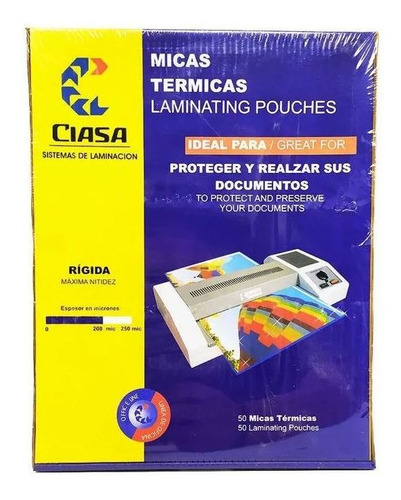 Mica Termica Ciasa Paquete Con 50 Piezas Carta 8 Mm