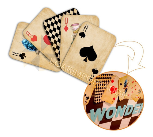 Imagen 1 de 5 de 20 Naipes Cartas De Poker Extra Grandes Alicia 30x40cm