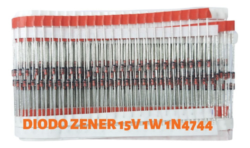 Kit C/50- Diodo Zener 15v 1w 1n4744 Original