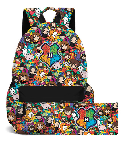 Mochila Escolar Con Estampado De Harry Potter Y Estuche Para