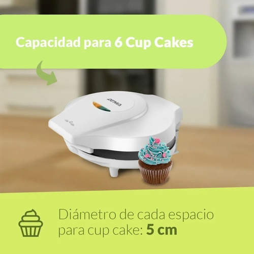 Cup Cake Maker Atma Fabrica 6 Muffins 5cm Recetario Cm8910n