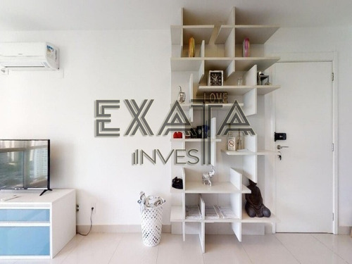 Imagem 15 de 25 de Apartamento À Venda No Brooklin Com 50m² Úteis, 1 Quarto, 1 Vaga De Garagem, Varanda, Muitos Armários. - Ap00886 - 70084734