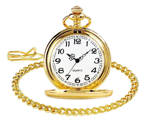 Wior Classic Smooth Vintage Pocket Watch Silver Steel Mens W