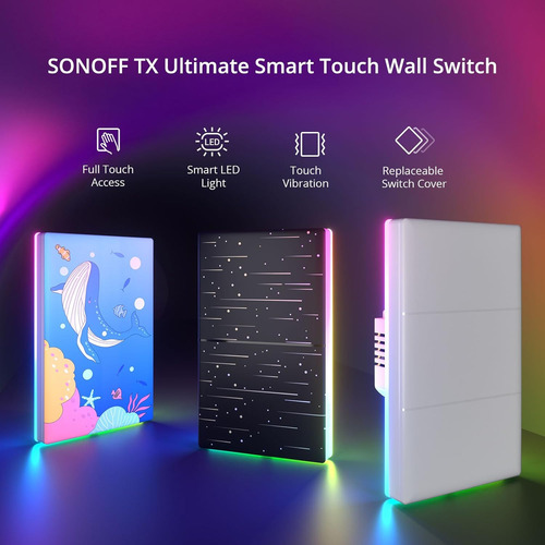 Interruptor Inteligente Sonoff Tx Ultimate T5 3 Botones Wifi