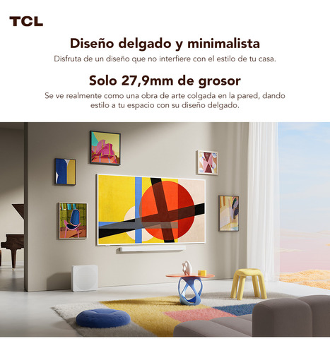 Smart TV TCL 85 QLED ART TV A300 Pro Soundbar Incluido