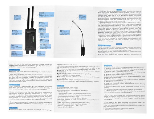 M8000 Radio Anti-espía Detector De Señal De Seguimiento Auto