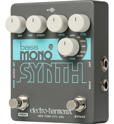 Pedal de efecto Electro-Harmonix Bass Mono Synth gris