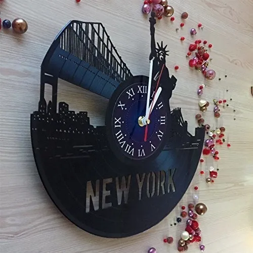 Mi Tienda Para Ti New York City Reloj De Pared De Vinilo Con